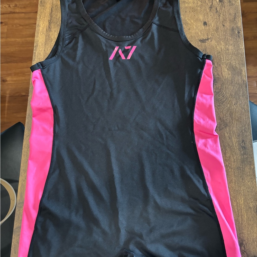 Black and Pink Athletic Unitard